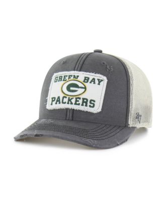 Men's Charcoal Green Bay Packers Egremont Well-Worn Adjustable Trucker Hat