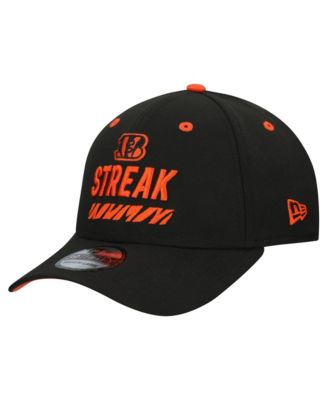 Men's Black Cincinnati Bengals STREAK Season Ticket Member 39THIRTY Flex Hat
