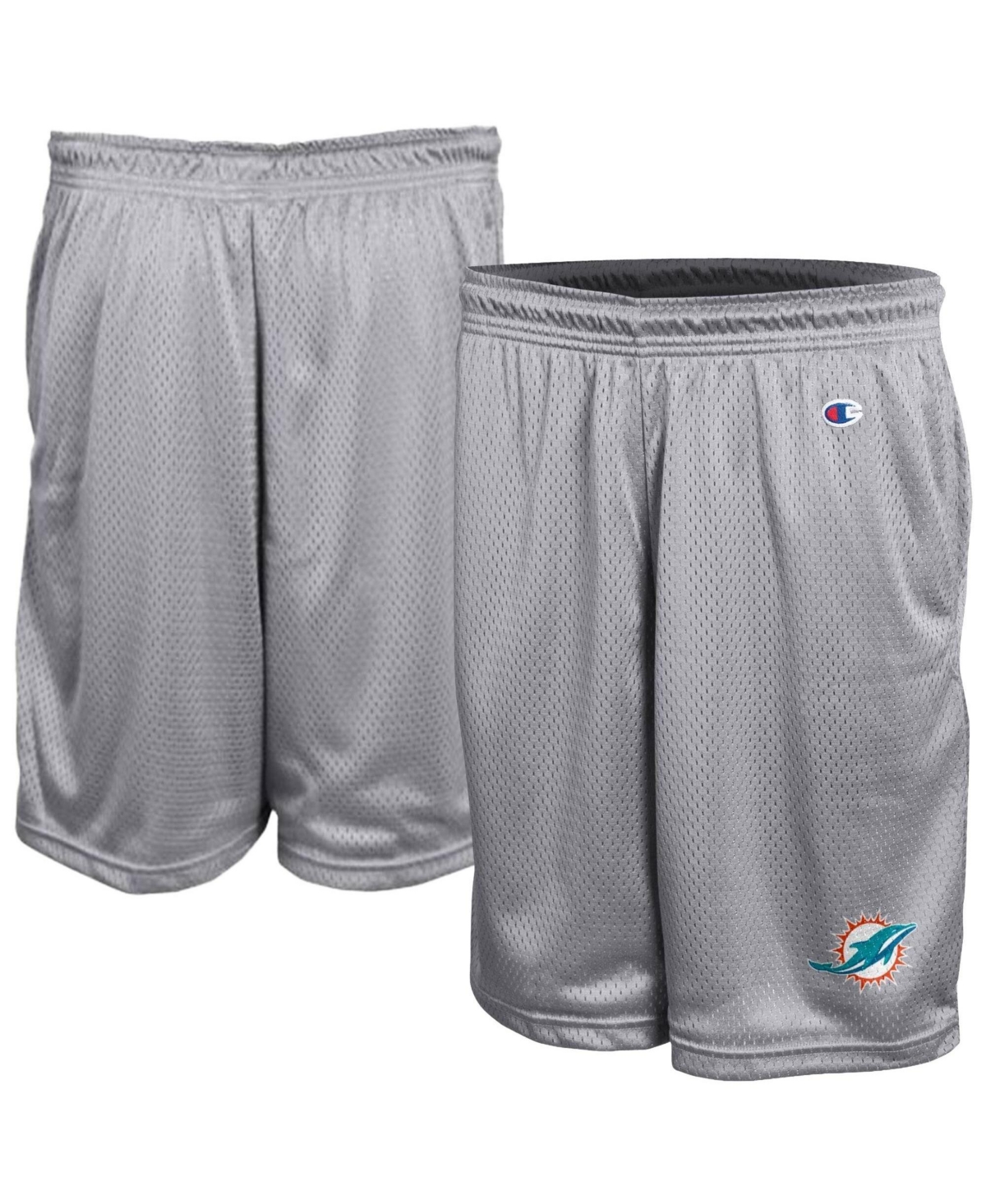 Champion Men's Gray Miami Dolphins Classic Mesh Shorts