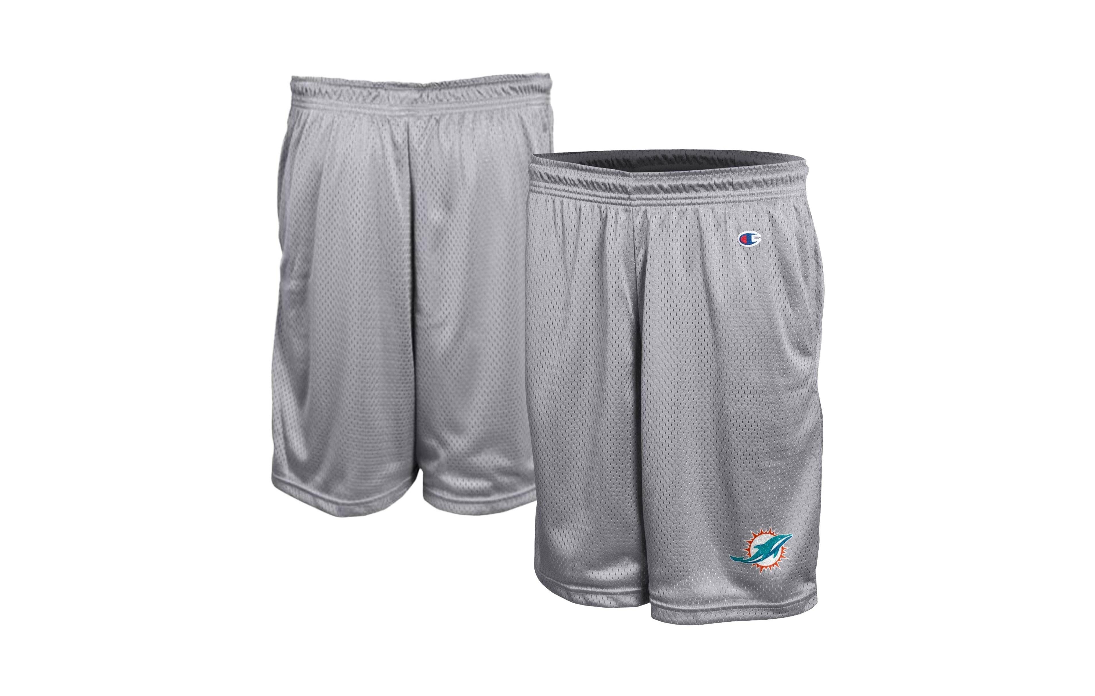 Champion Men's Gray Miami Dolphins Classic Mesh Shorts