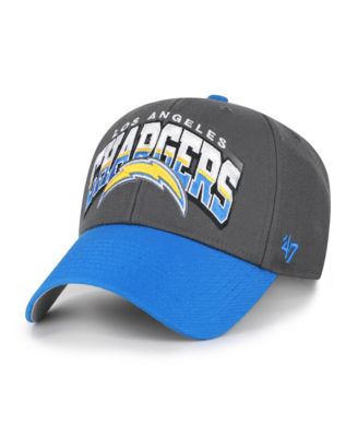 Men's Charcoal Los Angeles Chargers Split Block MVP Adjustable Hat