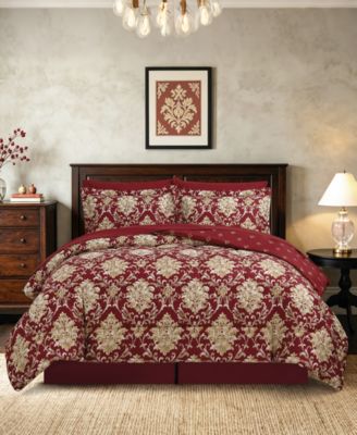 Alexa Damask Reversible Microfiber 8-Piece Comforter Sets