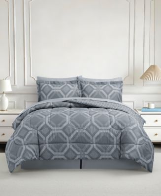 Macy's Darien Geo Reversible Microfiber 8-Piece Comforter Sets