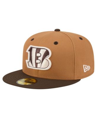 Men's Light Brown/Dark Brown Cincinnati Bengals Two-Tone Walnut 59FIFTY Fitted Hat
