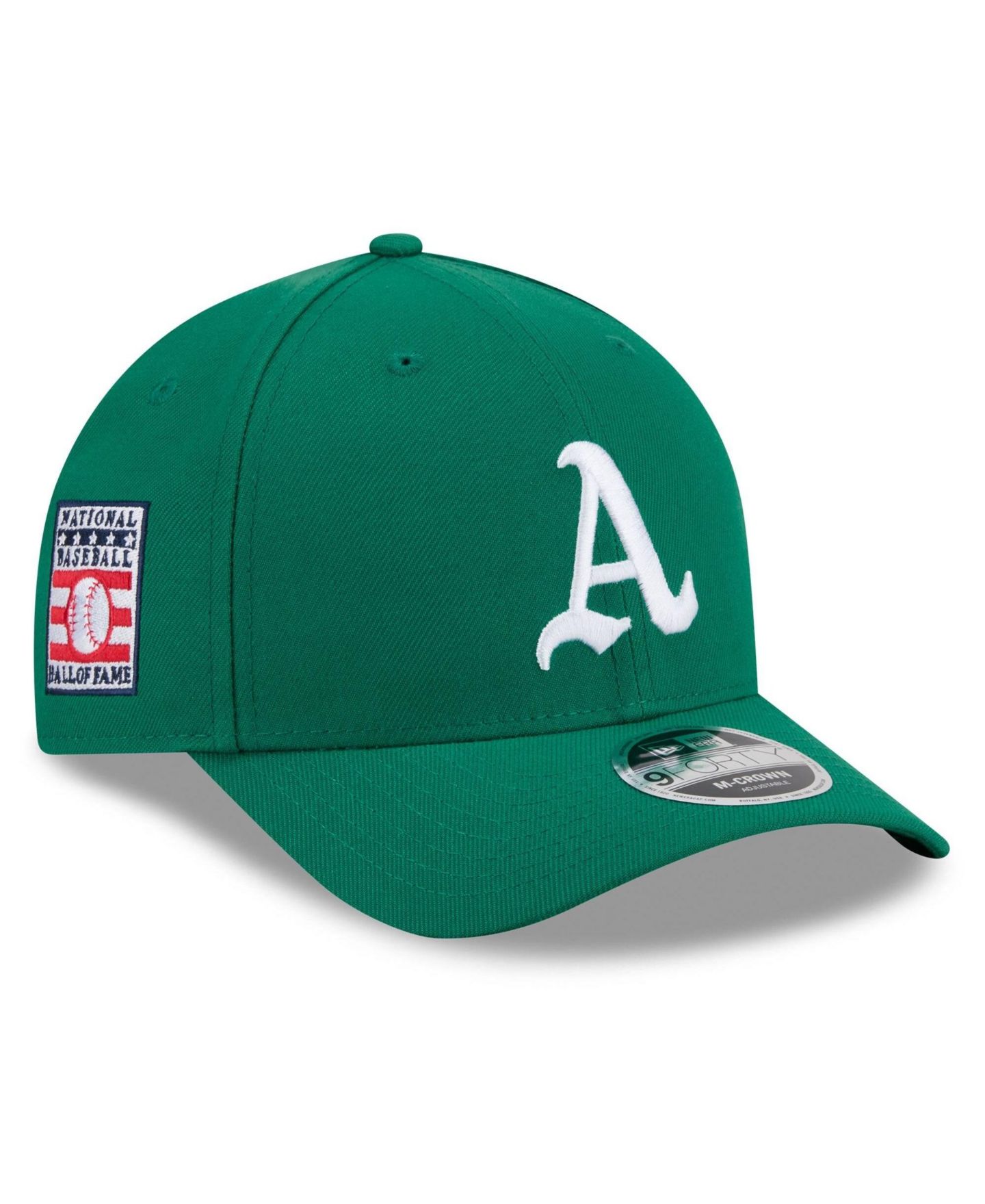 Мужская кепка New Era Kelly Green Athletics 2026 Baseball Hall of Fame 9FORTY M-Crown Adjustable Hat — фото 1