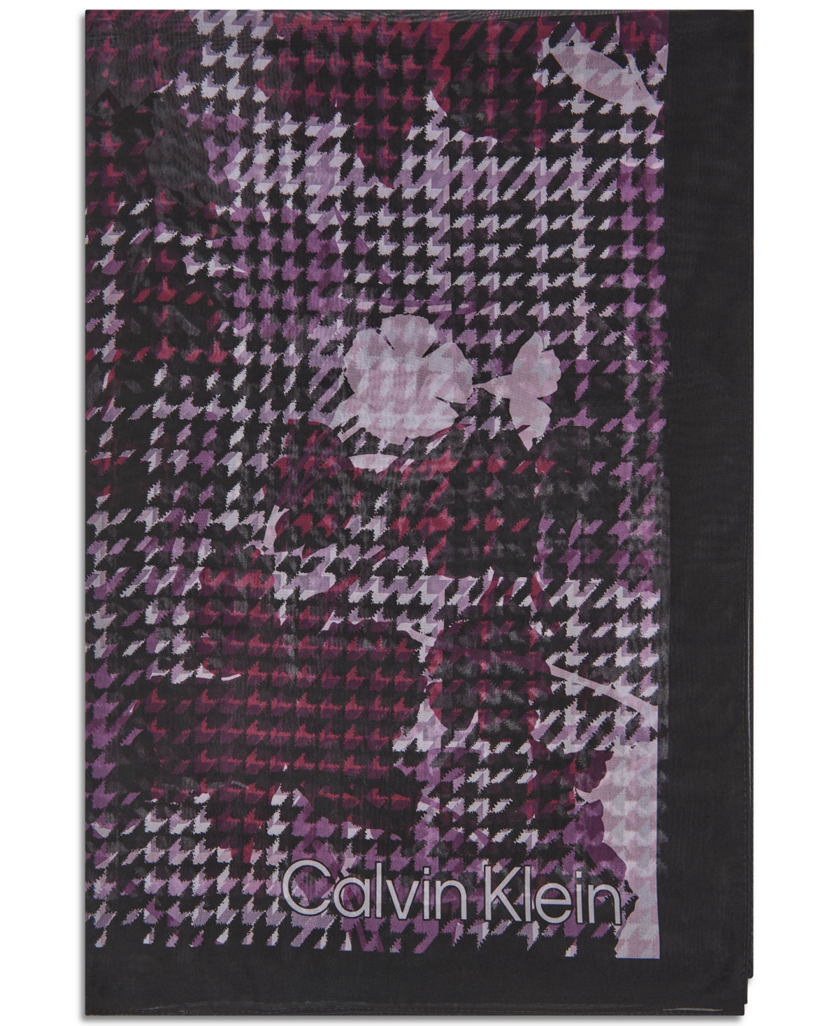 Calvin Klein Women's Palm Leaf Chiffon Scarf