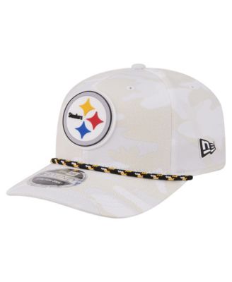 Men's White Pittsburgh Steelers Camo Rope 9SEVENTY Adjustable Hat