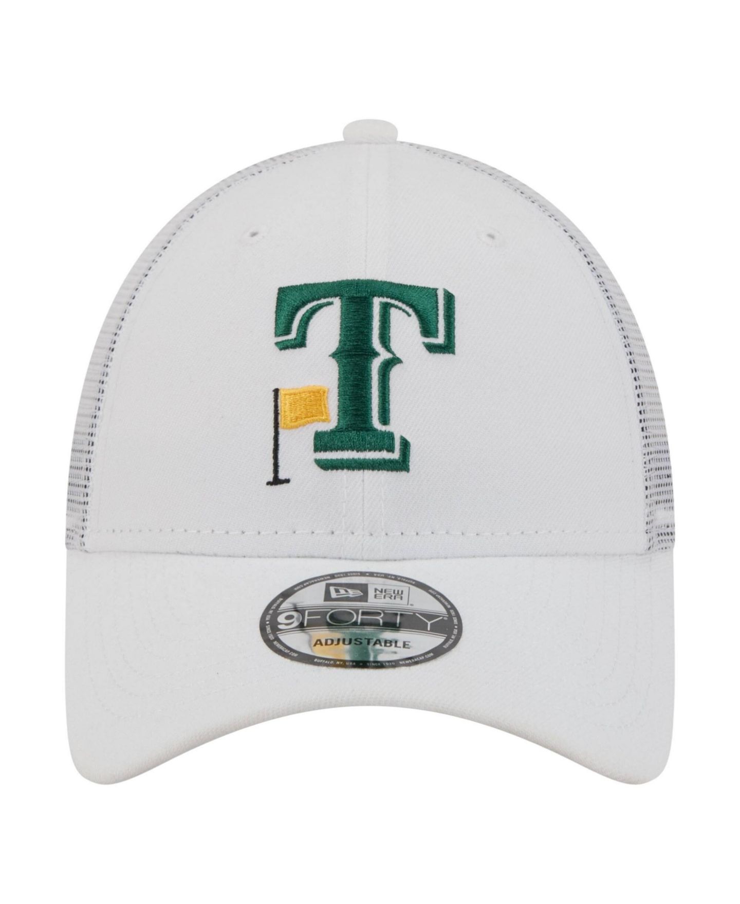 Мужская кепка New Era White Texas Rangers Flag 9FORTY Trucker Adjustable Hat — фото 2