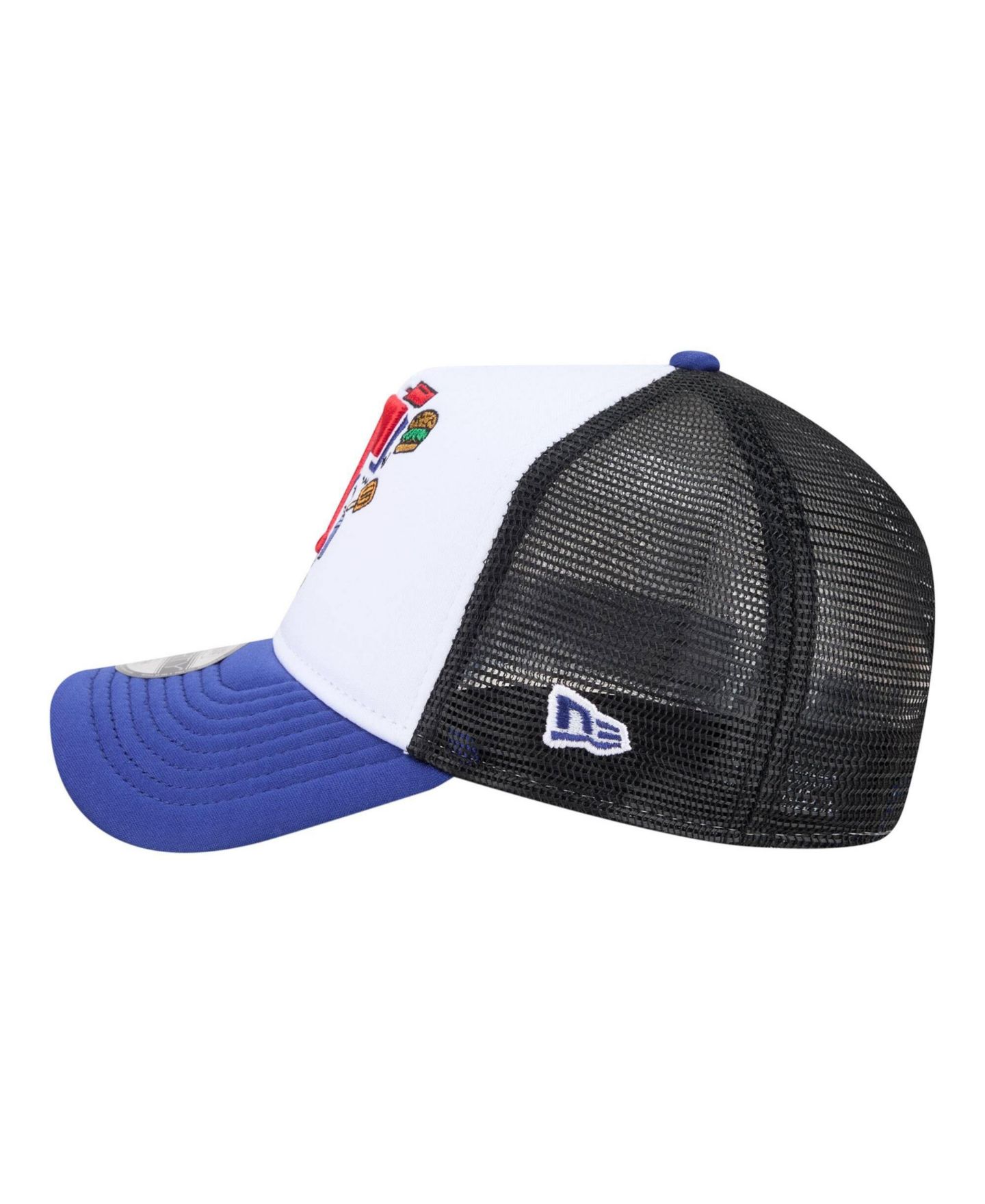 Детская кепка New Era White/Royal Texas Rangers Food A-Frame 9FORTY Trucker Adjustable Hat — фото 6