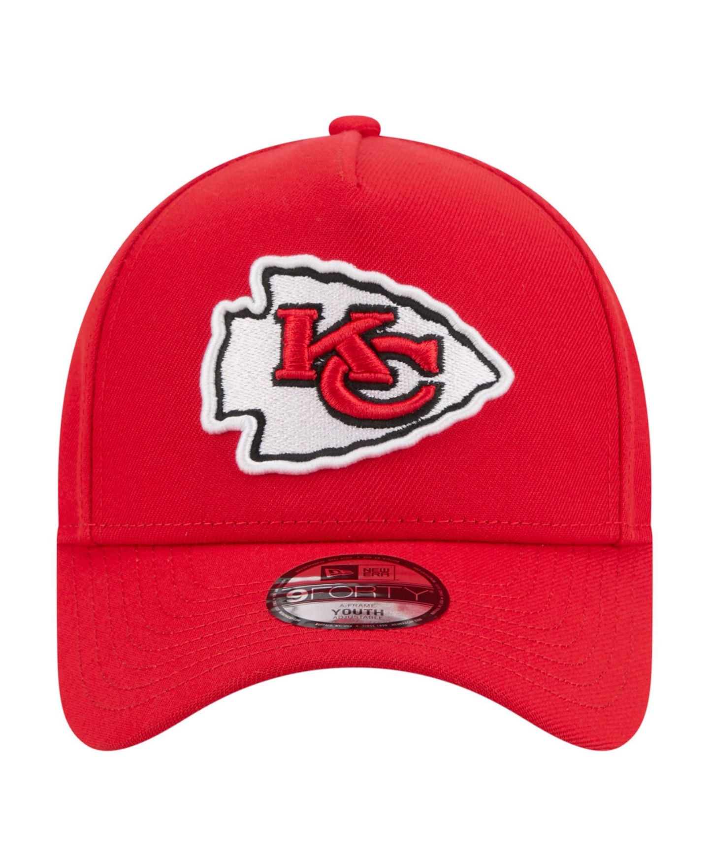 Детская кепка New Era Red Kansas City Chiefs 9FORTY A-Frame Adjustable Hat — фото 2