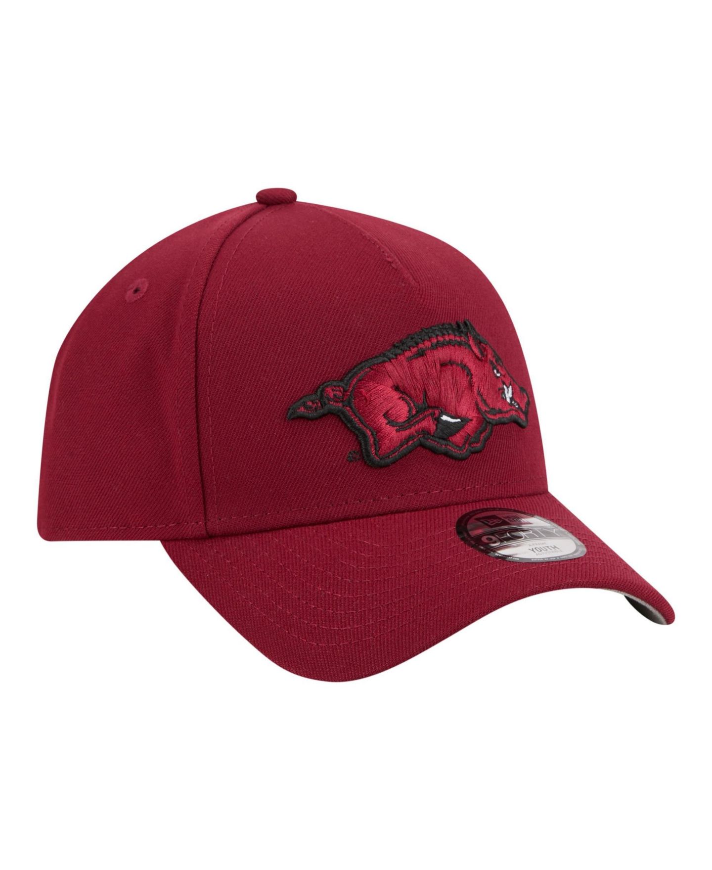 Детская кепка New Era Cardinal Arkansas Razorbacks 9FORTY A-Frame Adjustable Hat — фото 3