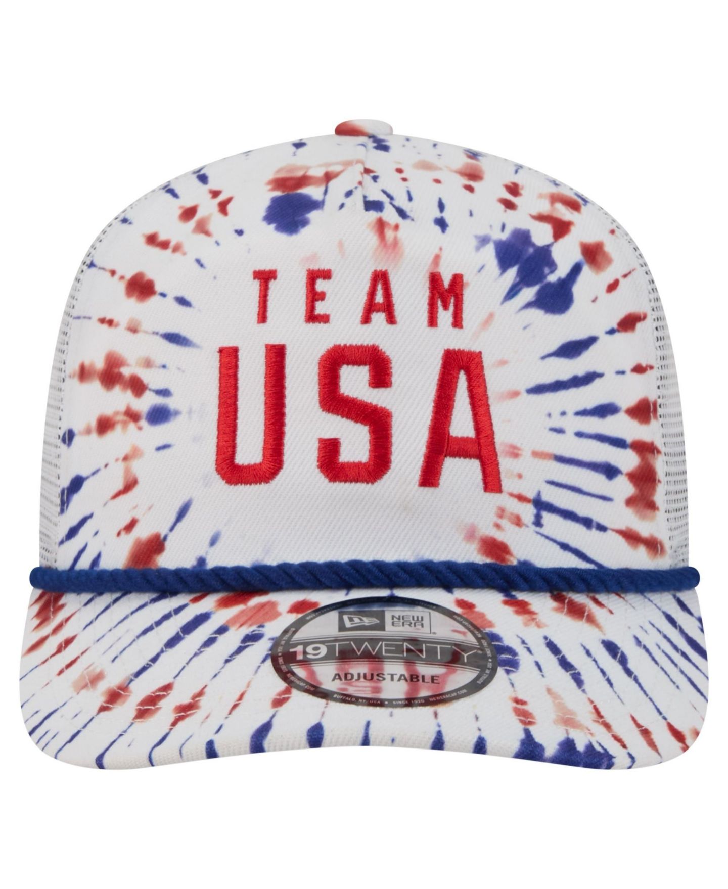 Кепка New Era White Team USA Firework 19TWENTY Rope Trucker Snapback Hat — фото 2