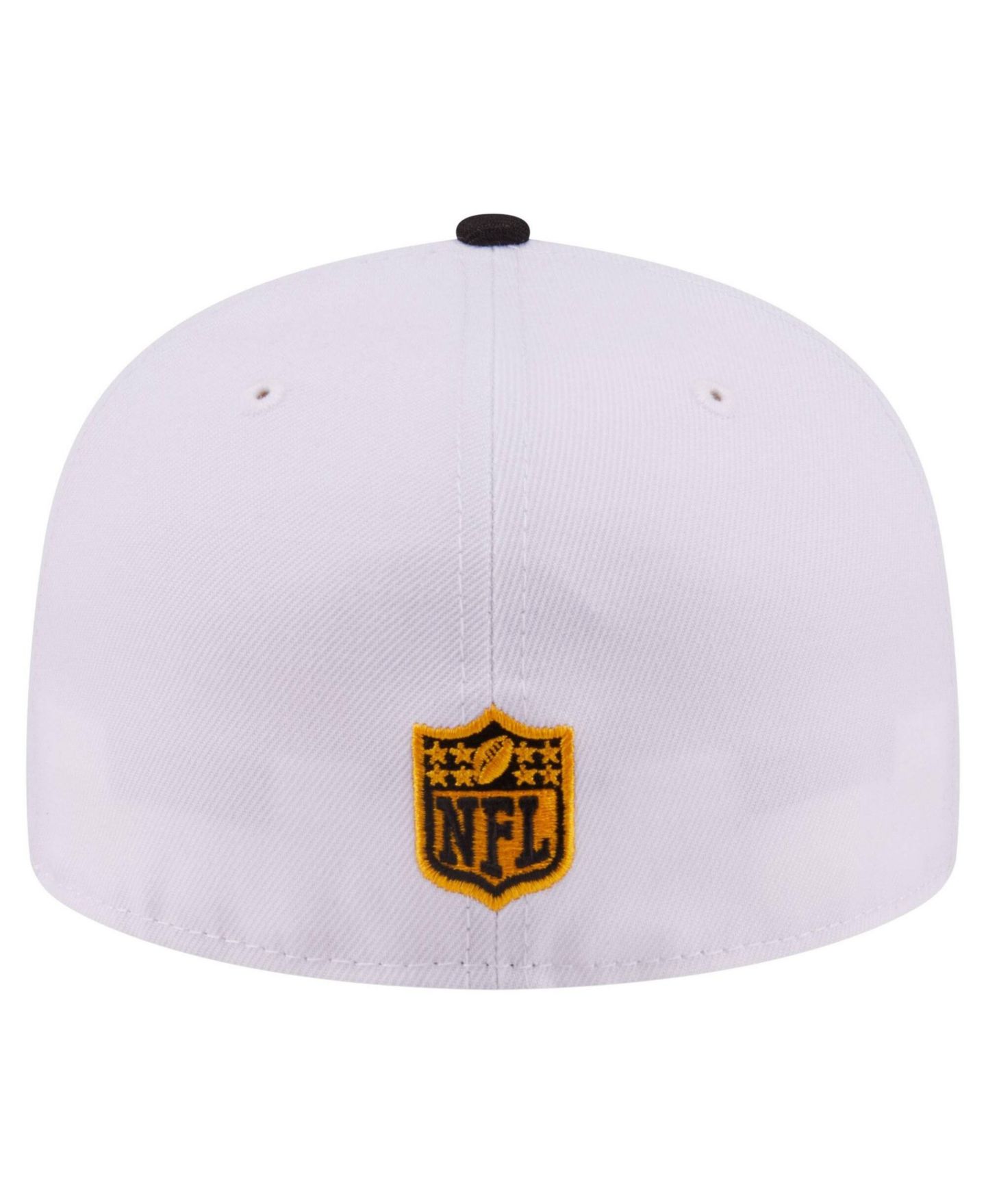 Мужская кепка New Era White/Black Pittsburgh Steelers Retro Swoop 59FIFTY Fitted Hat — фото 4