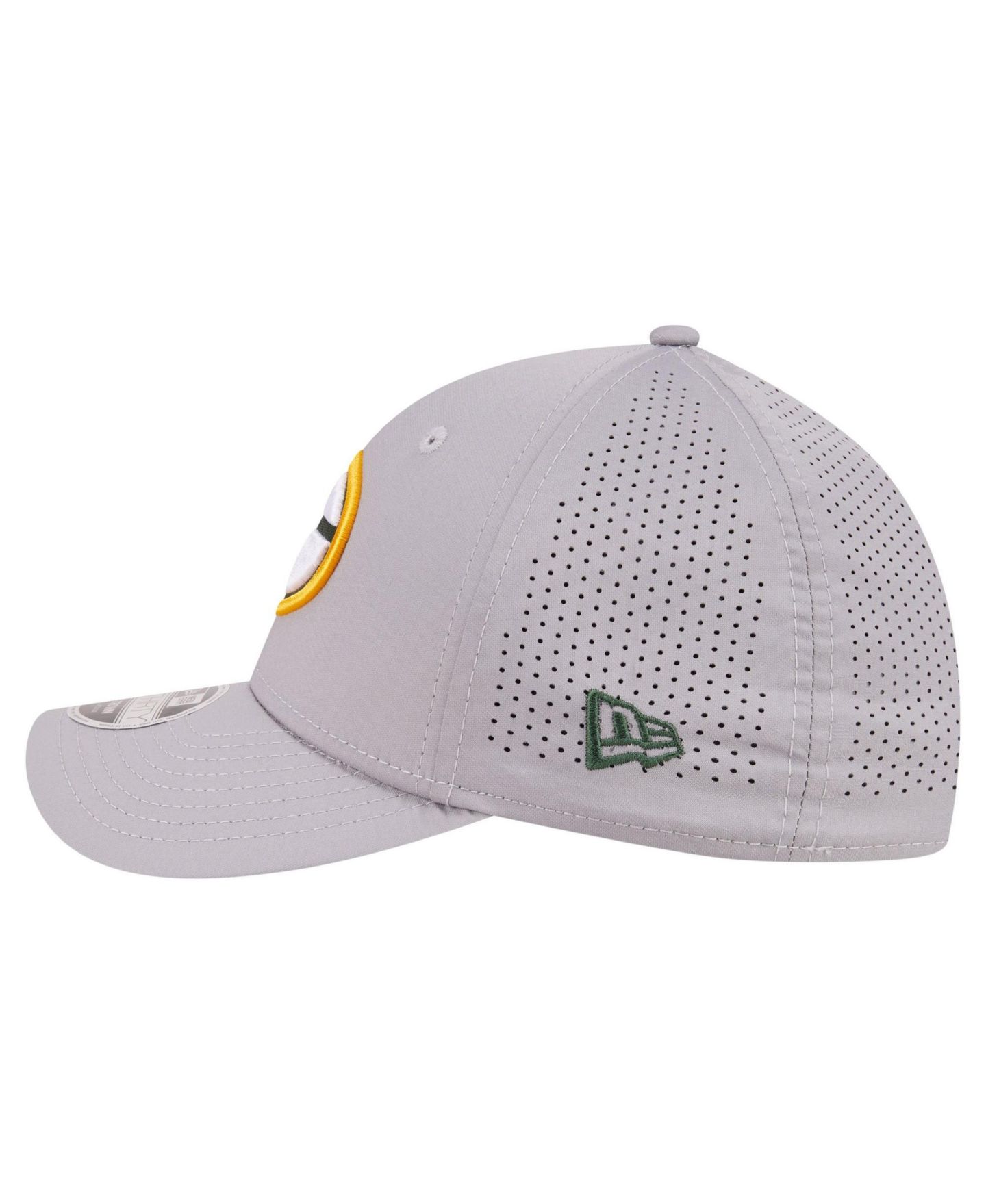 Мужской головной убор New Era Gray Green Bay Packers 39THIRTY M-Crown Flex Fit Hat — фото 6