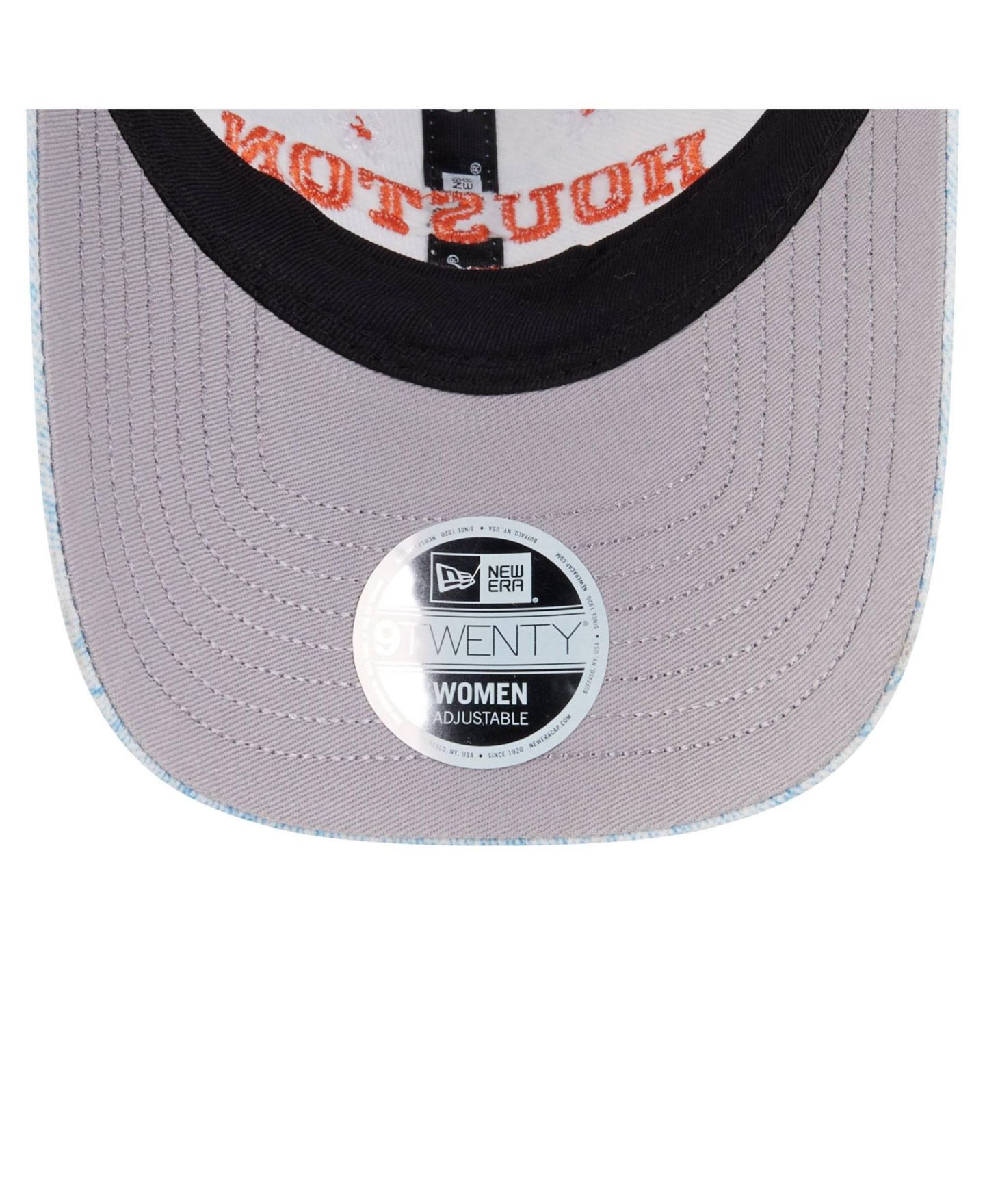 Женская кепка New Era Light Blue Houston Astros Daisy All Over 9TWENTY Adjustable Hat — фото 5