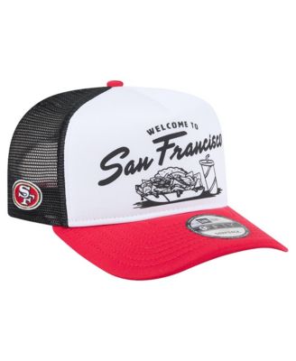 Men's White/Scarlet San Francisco 49ers Foodie 9FIFTY A-Frame Trucker Snapback Hat
