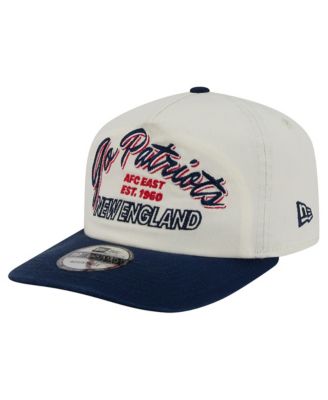 Men's Cream New England Patriots Script 19TWENTY Adjustable Hat