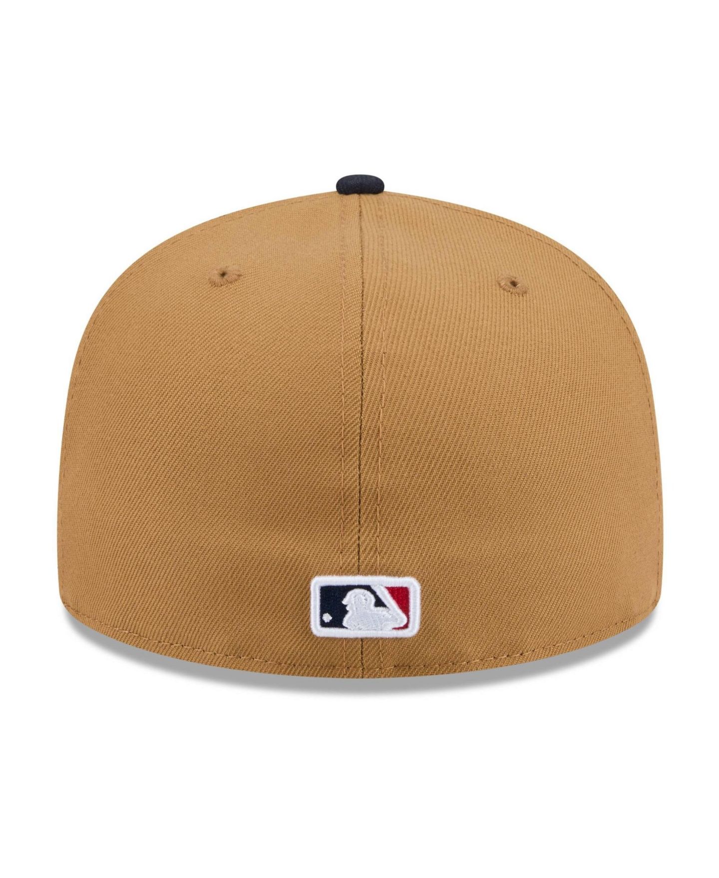 Мужская кепка New Era Tan Atlanta Braves Fruit Sticker 59FIFTY Fitted Hat — фото 4