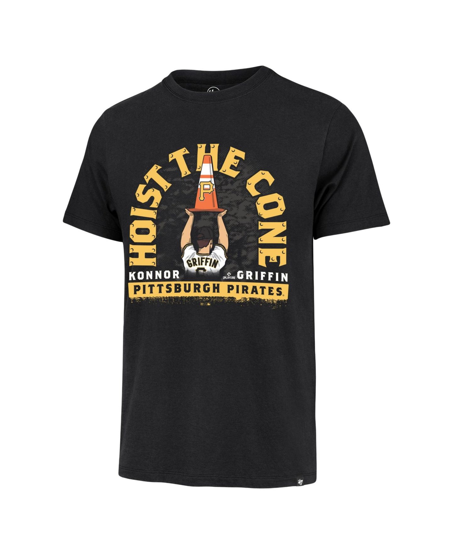 Мужская футболка '47 Brand Konnor Griffin Black Pittsburgh Pirates Hoist the Cone Player Graphic — фото 2