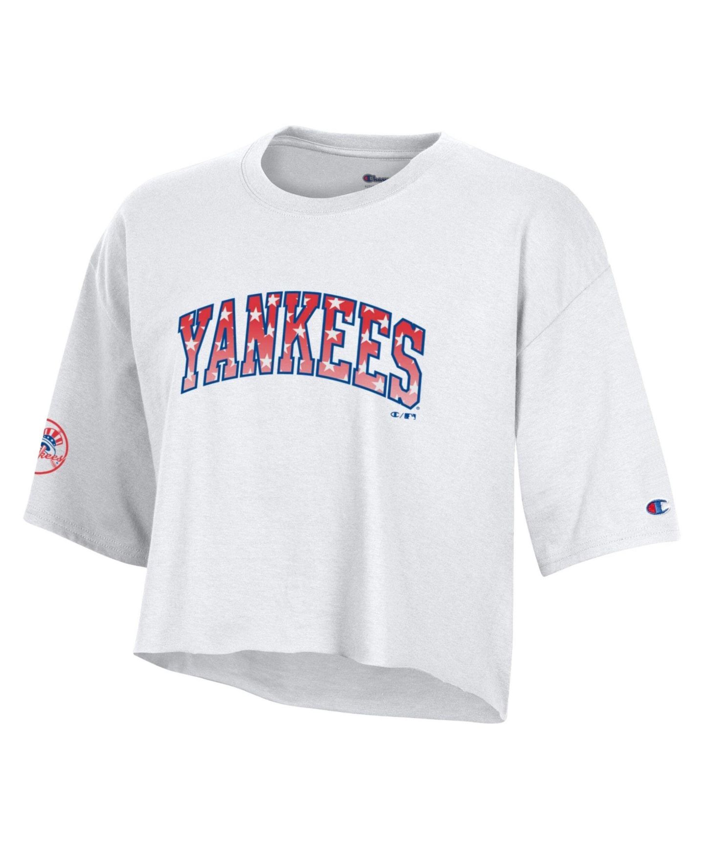 Женская футболка Champion New York Yankees Boyfriend-Cropped — фото 2