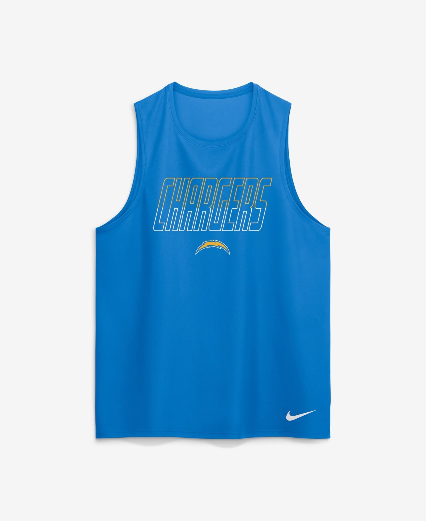 Мужской топ Nike Powder Blue Los Angeles Chargers Kickoff Miler Dri-FIT — фото 2