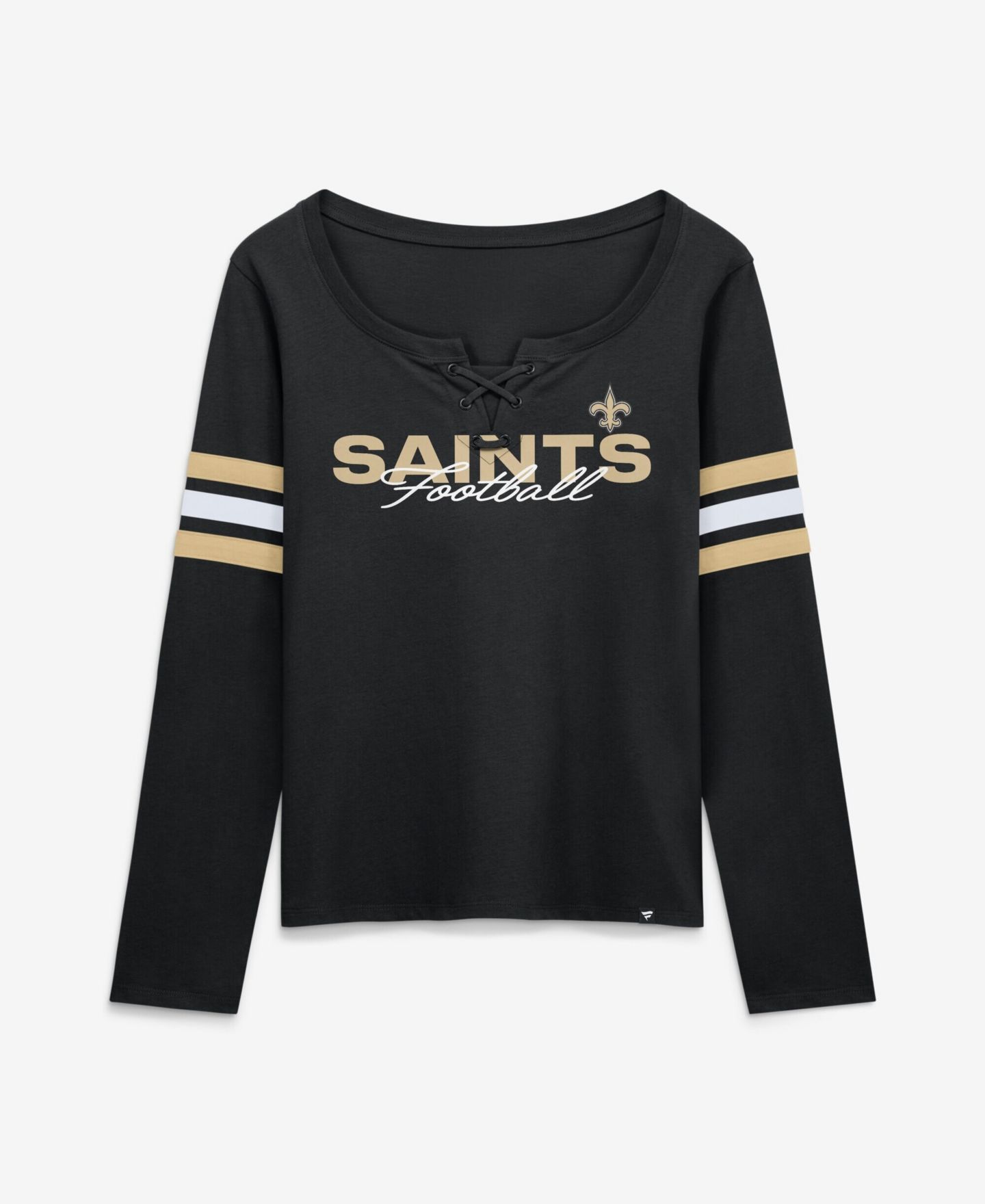 Женская футболка Fanatics New Orleans Saints Team First Coverage Scheme Lace-up Long Sleeve — фото 1