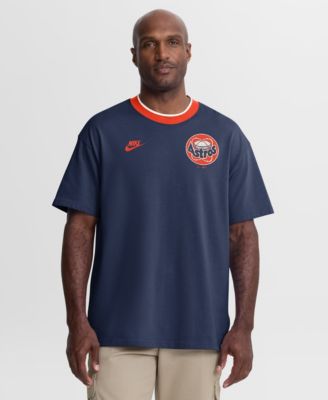 Men's Navy Houston Astros Cooperstown Collection Ringer T-Shirt
