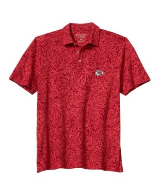 Men's Red Kansas City Chiefs IslandZone Wild Hibiscus Tri-Blend Polo Shirt