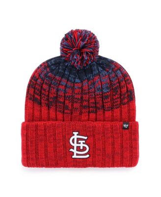 47 Brand Men's Red St. Louis Cardinals Cascade Cuffed Knit Hat with Pom