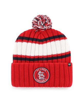 Men's Red St. Louis Cardinals Plateau Cuffed Knit Hat with Pom