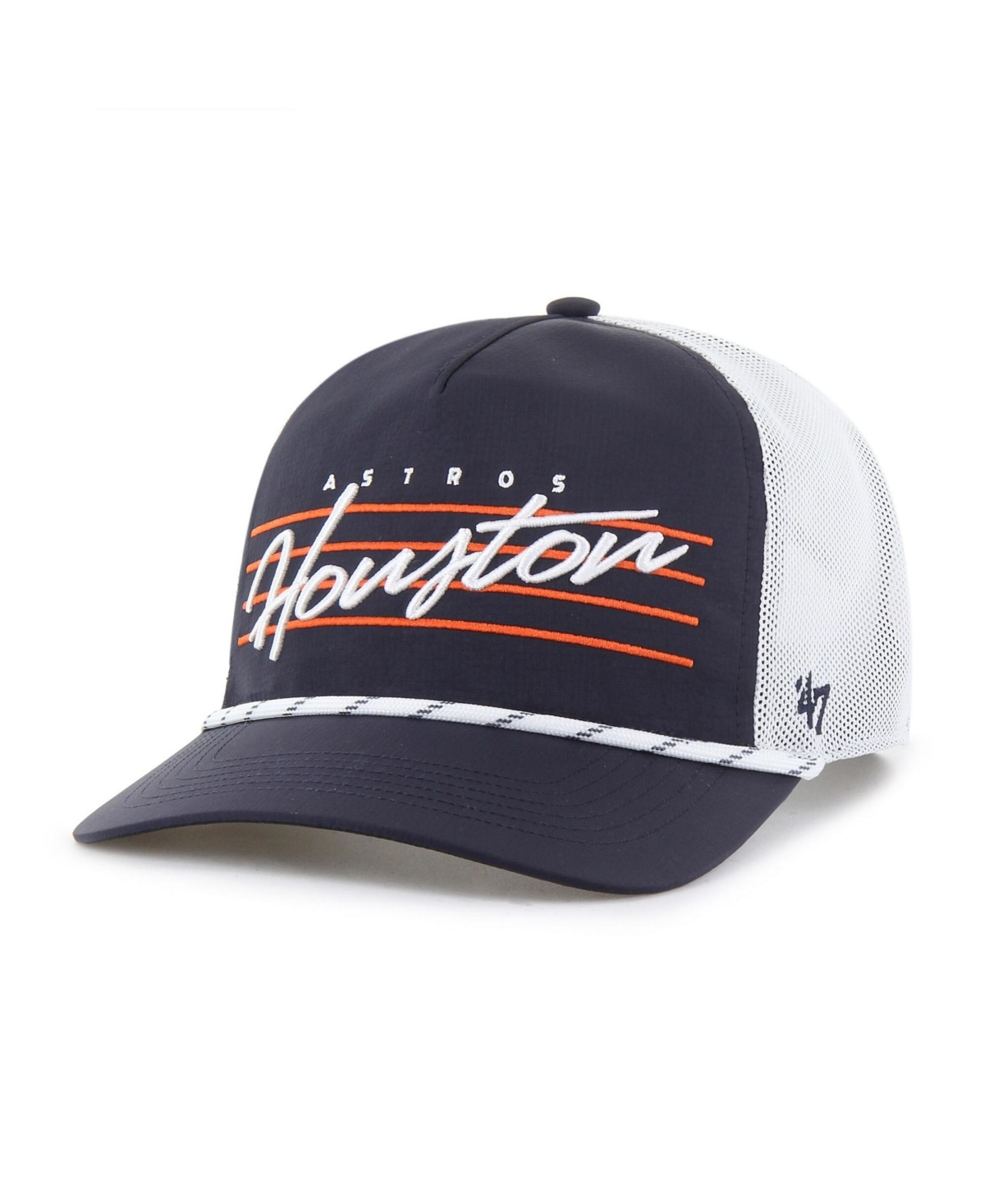 47 Brand Men's Navy Houston Astros Brrr Downburst Mesh Hitch Adjustable Hat - Navy, White