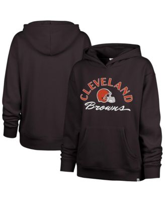 Women's Cleveland Browns Whirlwind Naomi Relaxed-Fit Ribbed Sleeves and Hem Pullover Hoodie