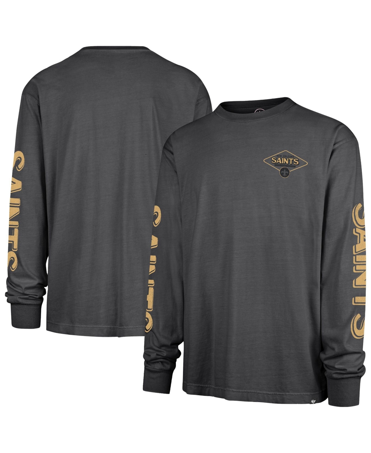 '47 Brand Men's Black New Orleans Saints Cairn Ravine Foundation Long Sleeve T-Shirt - Black