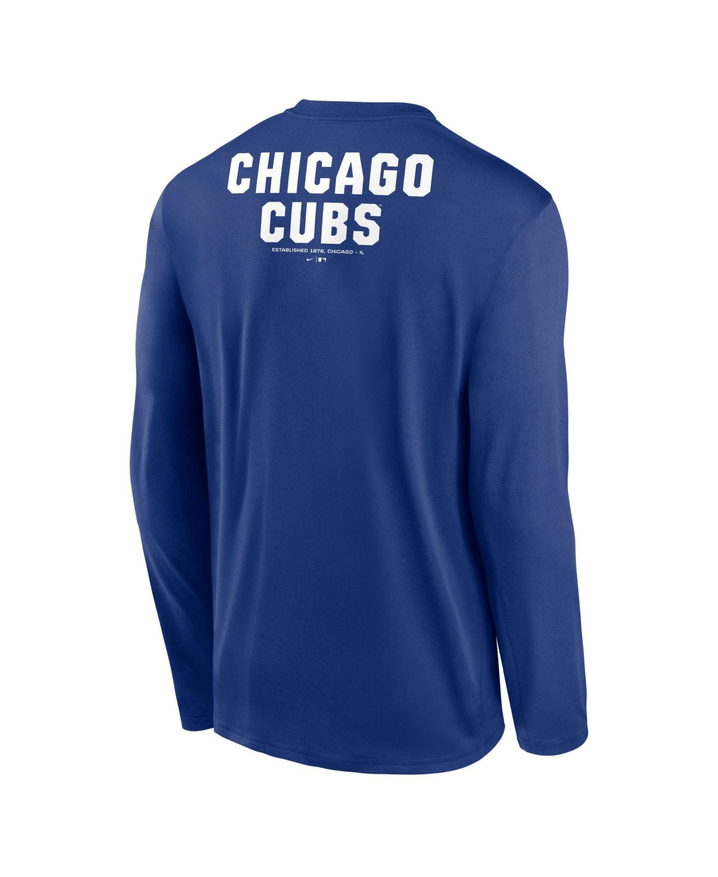 Мужская футболка Nike Royal Chicago Cubs 2-Hit Legend Dri-FIT Long Sleeve — фото 4
