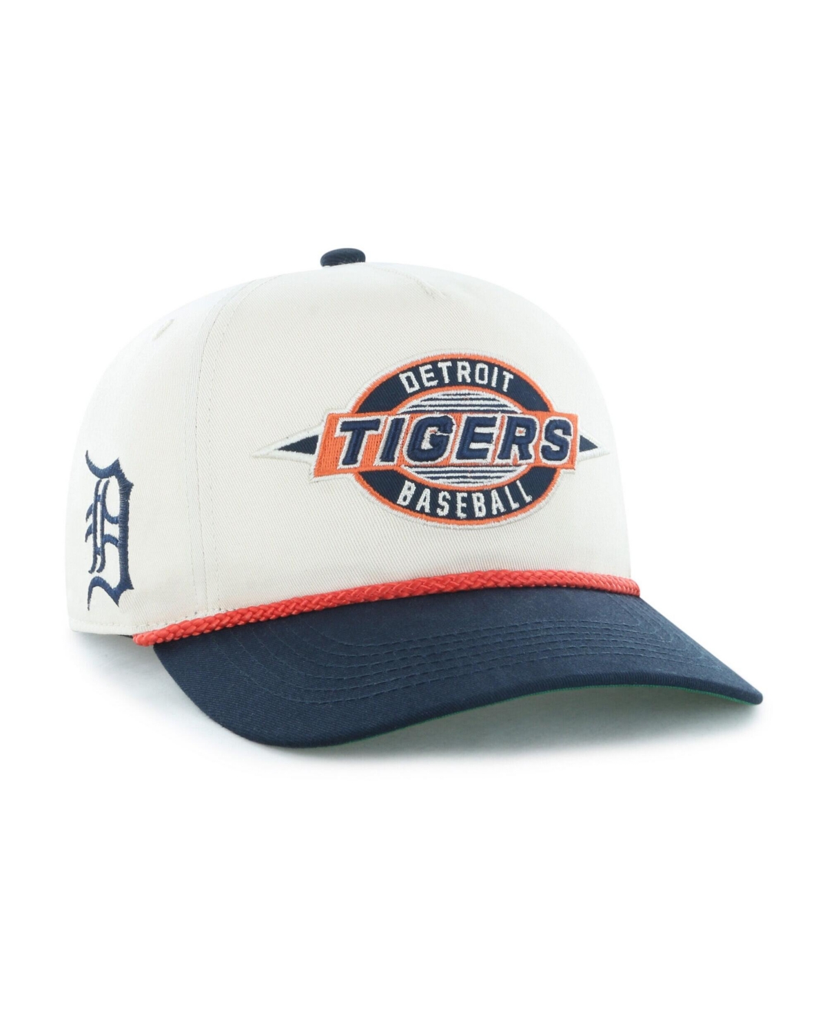 47 Brand Men's Natural Detroit Tigers Frame Out Hitch Adjustable Hat - Natural, Navy