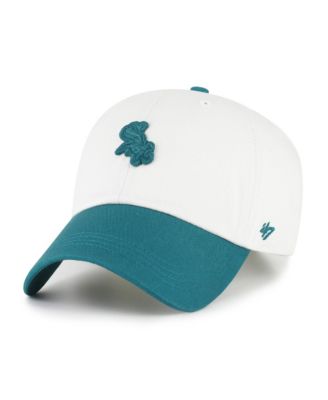 47 Brand Men's White/Teal Chicago White Sox Contemporary Tonal Clean Up Adjustable Hat