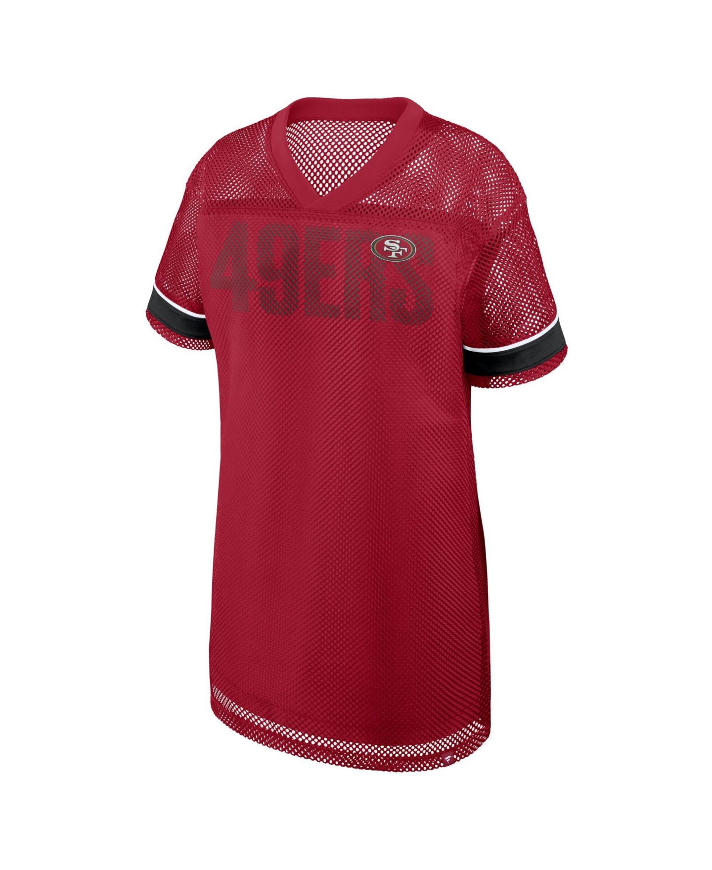Женское платье Fanatics San Francisco 49ers Oversized Mesh Team First Deep Route V-Neck — фото 2
