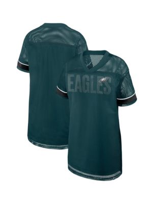 Women's Philadelphia Eagles Team First Deep Route Oversized Mesh Short-Sleeve Dress