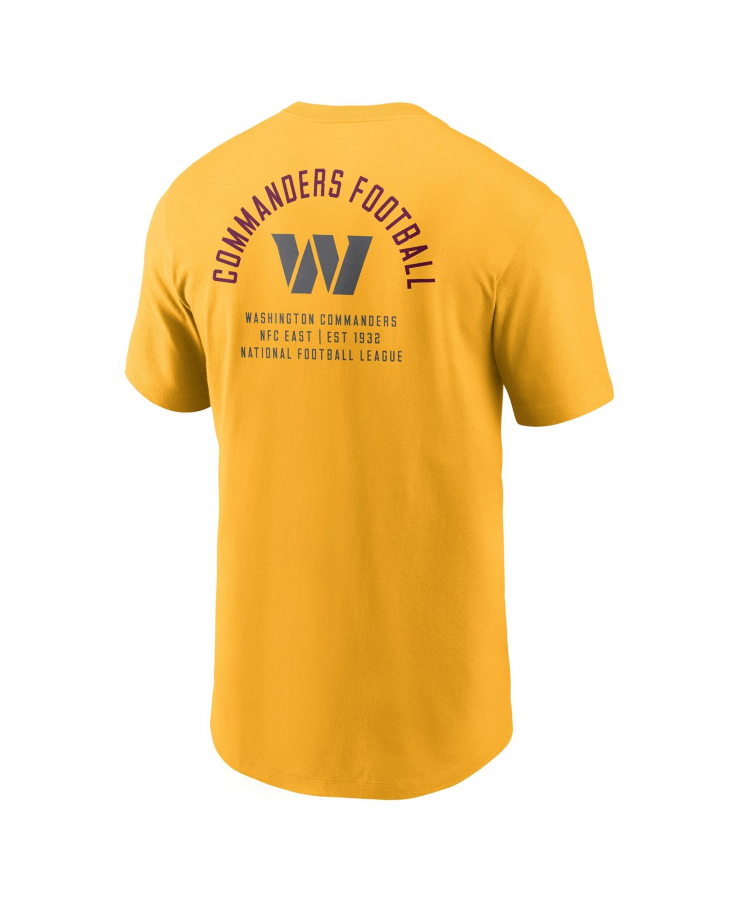 Мужская футболка Nike Gold Washington Commanders Split Logo — фото 3