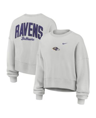 Women's Gray Baltimore Ravens Oversized Primetime Phoenix Fleece Sweatshirt