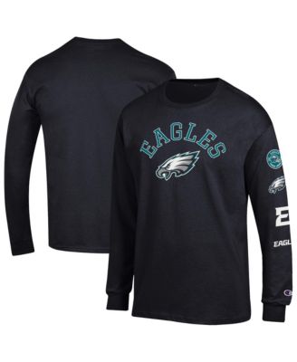 Men's Black Philadelphia Eagles Seal Long Sleeve T-Shirt