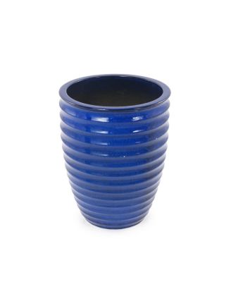Sapphire   Ceramic Planter - 17 Inch Handmade Flower Pot, Breathable Clay, Indoor and Outdoor Use for Monstera and Fiddle Leaf Fig, 1 Piece