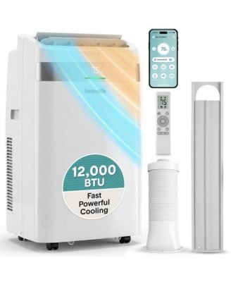 12,000 BTU Portable AC and Heater with Wi-Fi, Dehumidifier and Fan, Window Kit Included