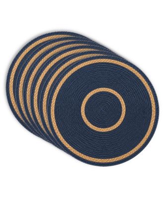 Phoenix Jute and Polypropylene Placemats Set of 6 - Durable Table Mats