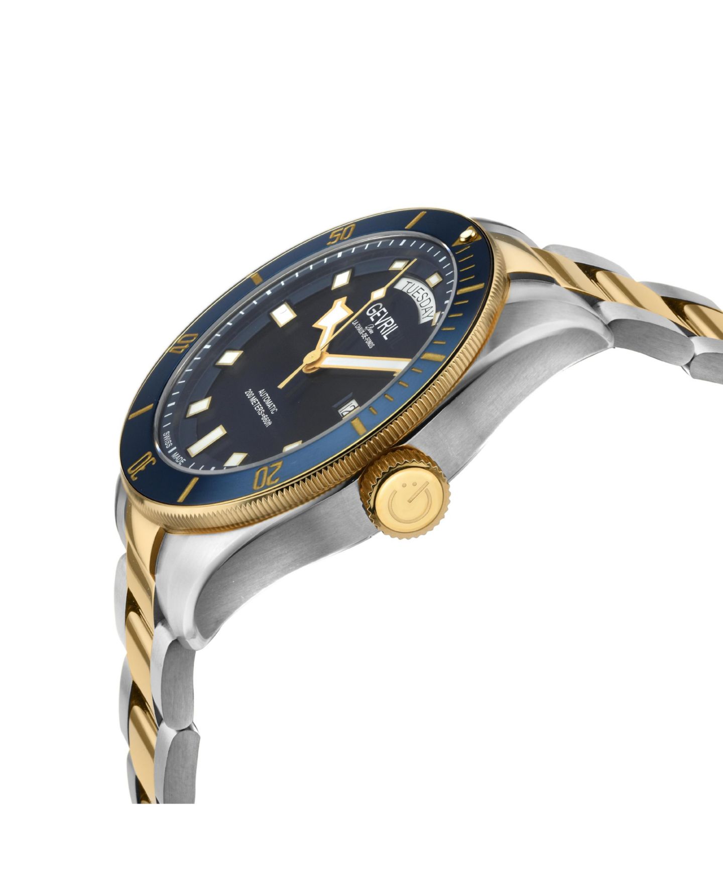 Мужские часы Gevril Swiss Made Yorkville Swiss Automatic Two tone Stainless Steel Bracelet Watch — фото 3