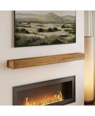 72 Inch Rustic Floating Shelf/Fire Beam
