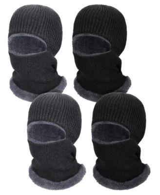 4 Pack Winter Balaclava Face Mask Knitted Fleece Thermal Cold Weather Outdoor Gear