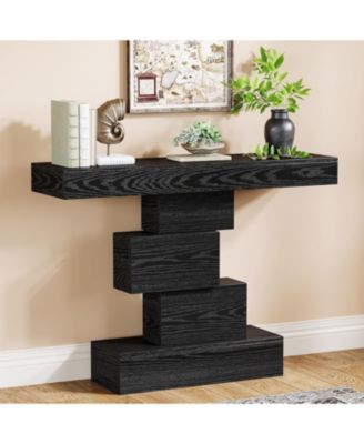 Farmhouse Console Table, 42.5-Inch Narrow Wood Sofa Table