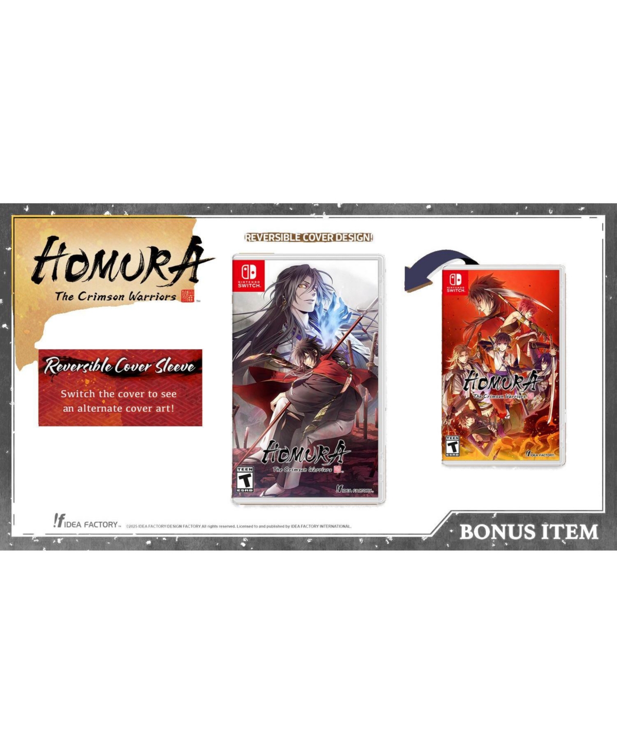 Idea Factory Homura: The Crimson Warriors Action-Adventure Rpg Nintendo Switch