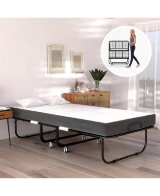 Heavy Duty Folding Camping Bed Adjustable Portable With Mattress For Adults 550 Lbs Capacity